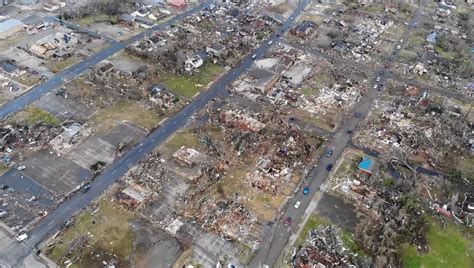 Mayfield, KY Tornado Devastation | Aerial video compilation from ...