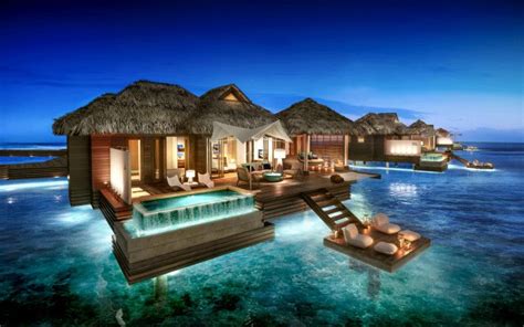 Überwasser-Bungalows in der Karibik | Urlaubsguru.de | Water bungalow, Vacation places, Private ...