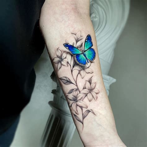 Details more than 82 realistic blue butterfly tattoo - in.coedo.com.vn