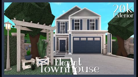 BLOXBURG | Elegant Townhouse | Pt.1 | Exterior | 20k | House Build - YouTube