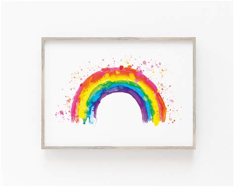 Watercolour Rainbow Splash Digital Download Art — Drawn Together Art Collective - Art Prints London