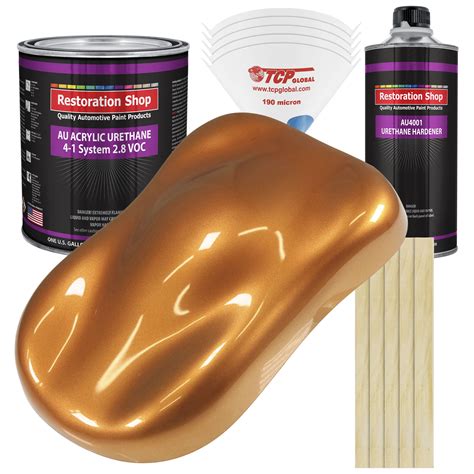 Restoration Shop Sunburst Orange Metallic Acrylic Urethane Auto Paint Complete Gallon Paint Kit ...