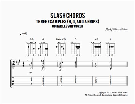 Slash Chords - Guitar Lesson World