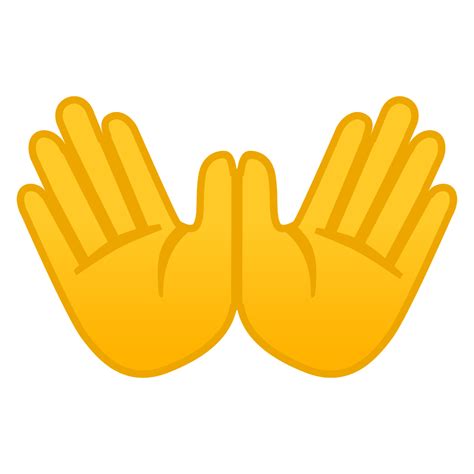 Open hands Icon | Noto Emoji People Bodyparts Iconset | Google