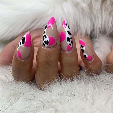 20 Beautiful Cow Print Nail Designs - Beautiful Dawn Designs