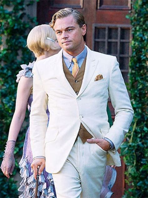 See Leonardo DiCaprio in Costume for The Great Gatsby | Great gatsby mens fashion, Gatsby mens ...