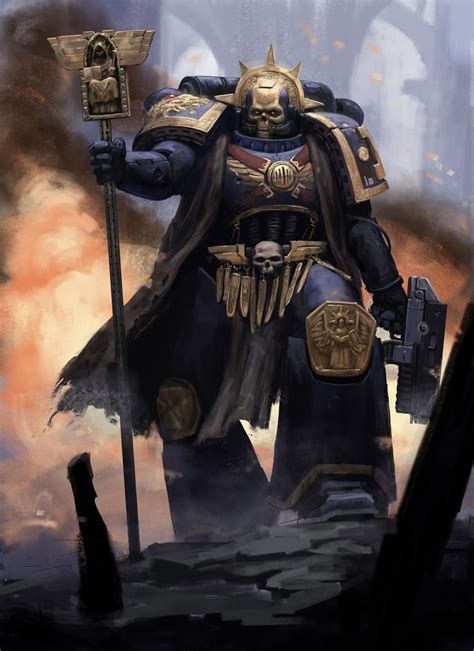 Space Marine Chaplain by Dan Farin | Space marine chaplain, Warhammer 40k artwork, Warhammer