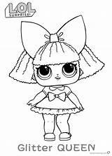 LOL Surprise Doll Coloring Pages Glitter Queen  Free Printable sketch template