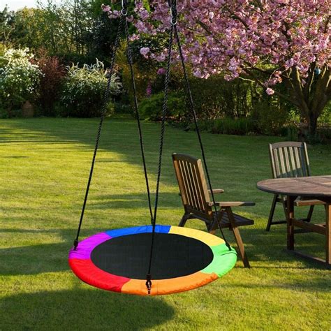 Luna's Elegant Home 40" Waterproof Saucer Tree Swing, Indoor/Outdoor ...