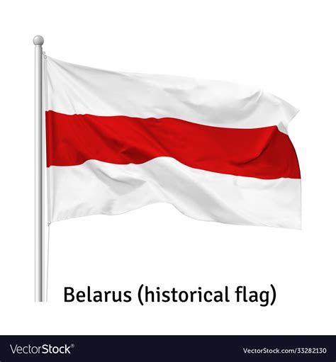 Belarusian historical flag Royalty Free Vector Image