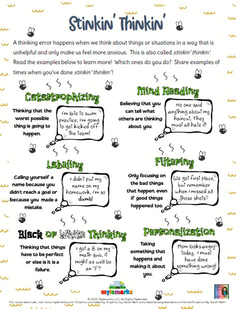 Stinking Thinking Worksheet - prntbl.concejomunicipaldechinu.gov.co