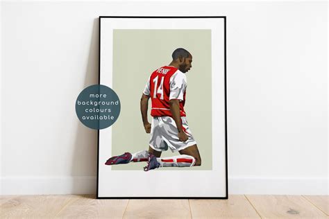 Thierry Henry Celebration Art Print / Arsenal FC Wall Art / - Etsy