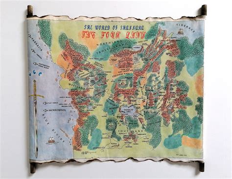 Shannara the Four Lands Map the Four Lands Map the Shannara - Etsy Canada