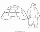 Igloo Drawing Coloring Color Pages Sketch Clipart Printable Kids Colour  sketch template