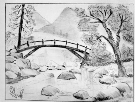 Waterfall Pencil Drawing at PaintingValley.com | Explore collection of Waterfall Pencil Drawing