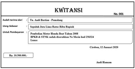 Kwitansi Pembayaran: Fungsi, Cara Membuat, dan Contohnya | BukaReview