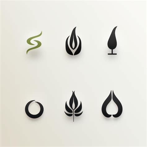 Premium AI Image | Minimalistic Logo Design and Variations on White ...