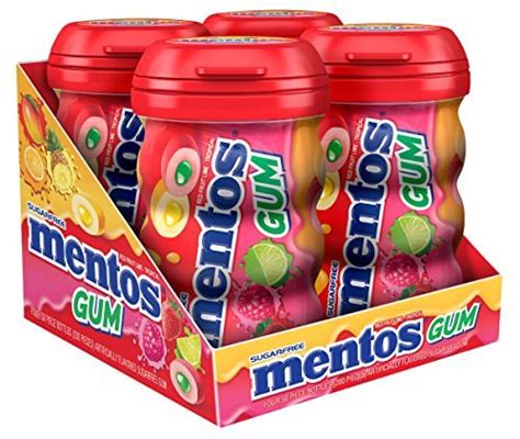 Mentos Gum Big Bottle (curvy) Red Fruit & Lime – Tropical 6/4/50 – Chelstian LTD