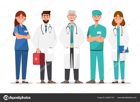 Set of doctor cartoon characters. Medical staff team concept in Stock Vector Image by ©Isarapic ...