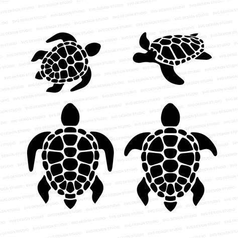 Vectored Sea Turtle Designs 4 Sea Turtle Designs Use - Etsy Canada