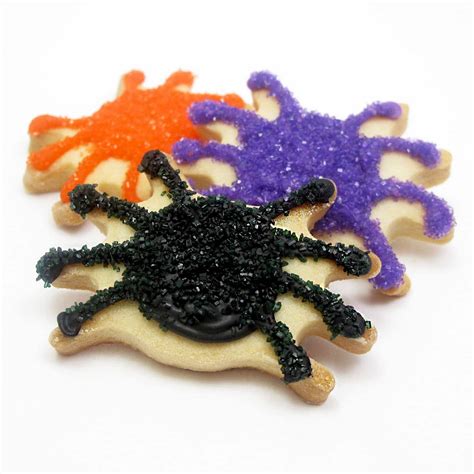 Halloween spider cookies -- sparkly spider cookies for Halloween