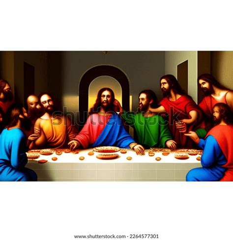 Last Supper Jesus Christ His Disciples Stock Illustration 2264577301 ...