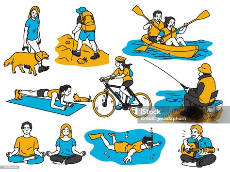 People Recreation Activities Stock Illustration - Download Image Now ...