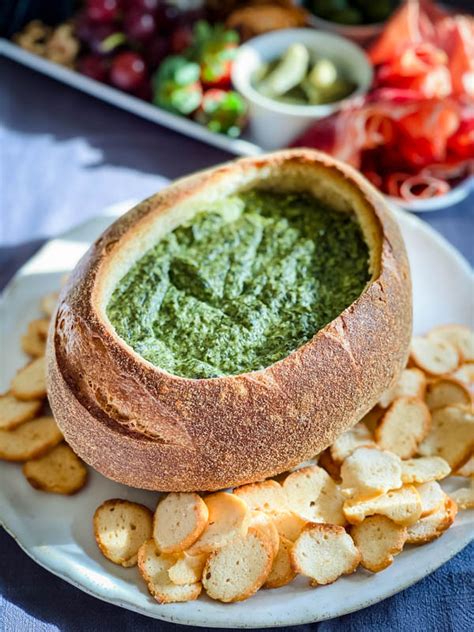 Easy Spinach Cob Loaf Dip - Katy's Food Finds