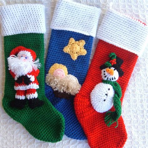 Crochet Christmas Stockings | Crochet christmas stocking pattern ...