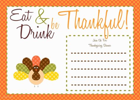 Thanksgiving Potluck Invitation Template Free Printable Of Thanksgiving Potluck Invitation ...