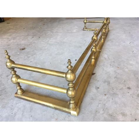 Antique Brass Fireplace Fender | Chairish