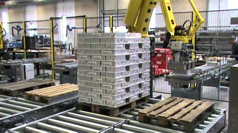 Fully automatic robot palletizing system - YouTube