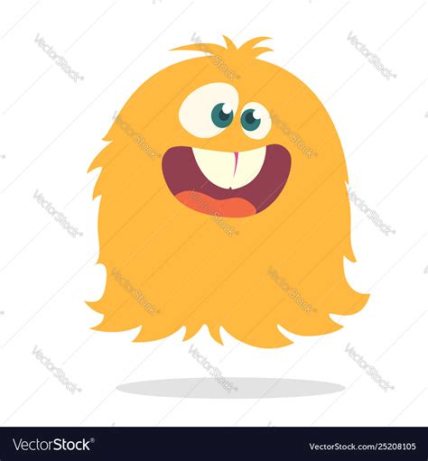 Happy cartoon monster Royalty Free Vector Image