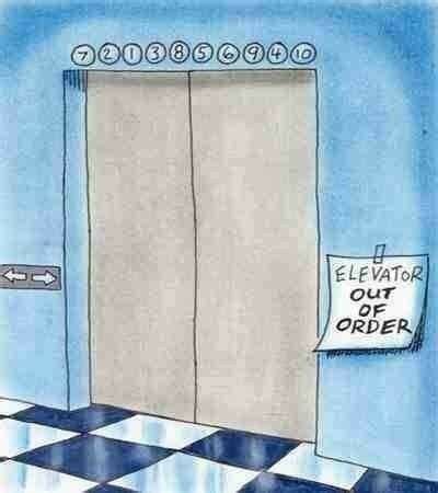 Elevator out of order... | Clean humor, Humor, The far side