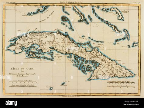 Cuba, 18th century map Stock Photo: 61533400 - Alamy