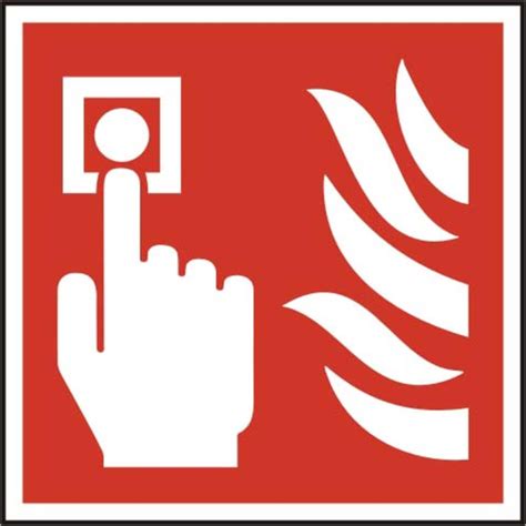 Fire Alarm Call Point Symbol Self Adhesive Vinyl (200 x 200mm) Sign ...