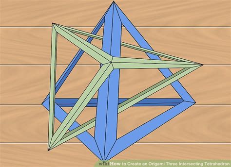 How to Create an Origami Three Intersecting Tetrahedron