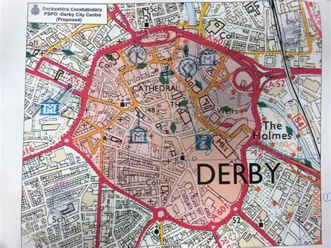 Derby City Centre Map – Verjaardag Vrouw 2020