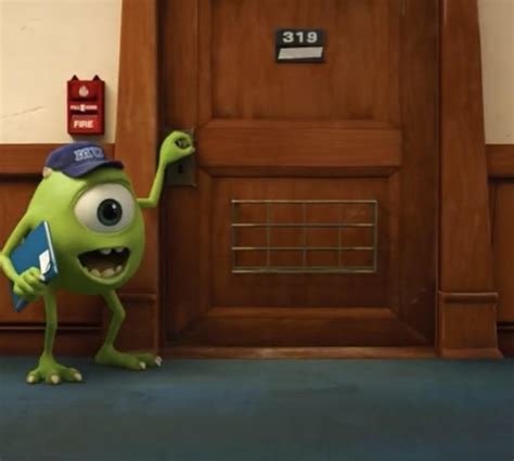 In Disney's "Monsters University", Mike Wazowski is assigned the room "319", alluding to the ...