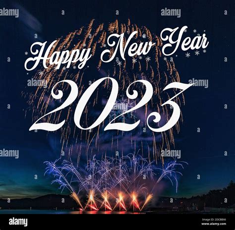 Happy new year 2023 with fireworks background. Celebration New Year 2023 Stock Photo - Alamy