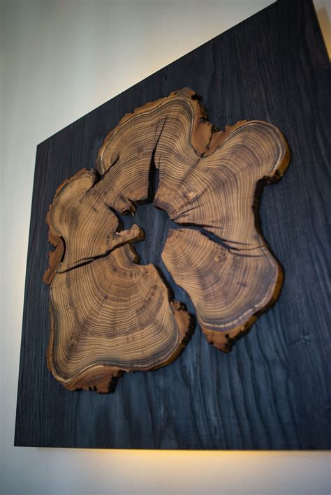 Wood Slab Wall Art | decorated greek letters