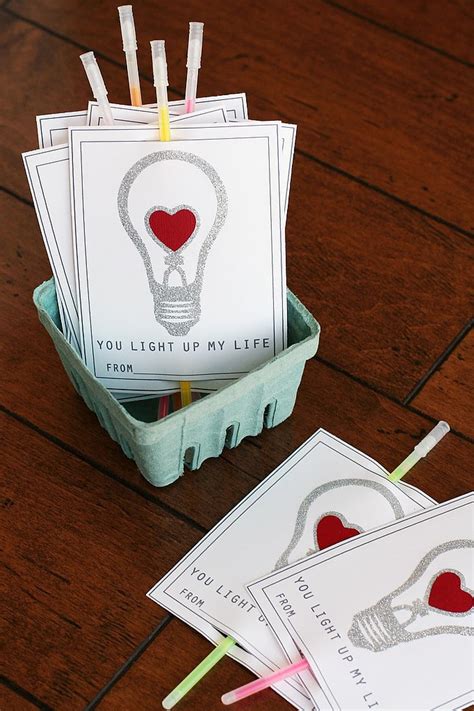 You Light Up My Life Valentines | 59 DIY Valentine's Day Cards Perfect For the Classroom Party ...