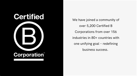 We are B Corp certified