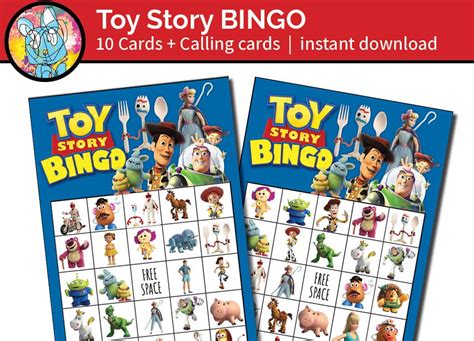 Toy Story Bingo Printable Toy Story Party Game Birthday - Etsy