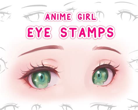 Anime Eyes Procreate Brush Set Girl Eye Stamps Brush Pack Ipad, Digital Drawing Soft Brush Set ...