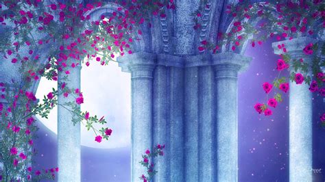 Artistic Rose Arch Columns Vine Garden Wallpaper - Resolution:1920x1080 - ID:406010 - wallha.com