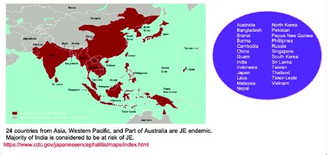 Global map of Japanese encephalitis | Download Scientific Diagram