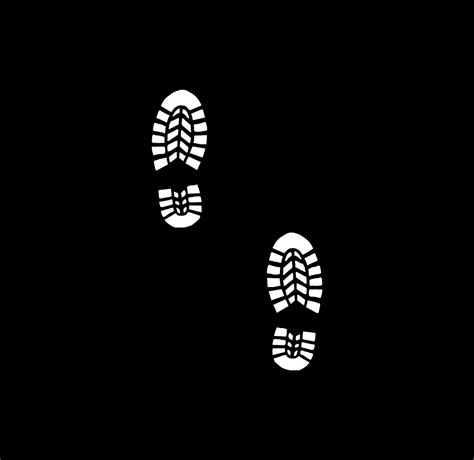 vector adult male footprints in the dark 4818007 Vector Art at Vecteezy