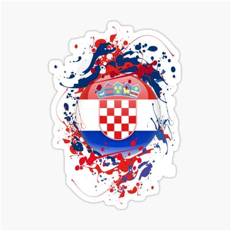 "Flag of Croatia, hrvatska," Sticker for Sale by garpruks | Redbubble