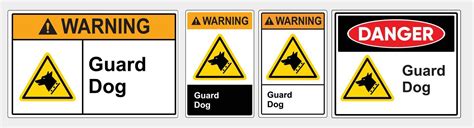 Guard dog sign. warning caution board. Safety sign Vector Illustration ...